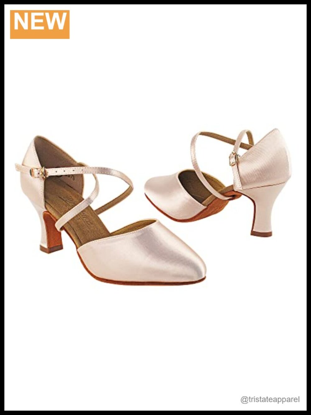Suede Sole Women's Ballroom Dance Shoes with Cushioned Heel & Arch Support